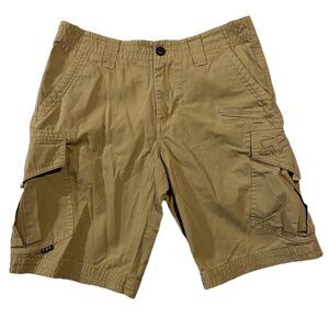 Fox Racing Cargo Shorts Men 30 Khaki Pocket Logo Utility Y2K Tactical Skater